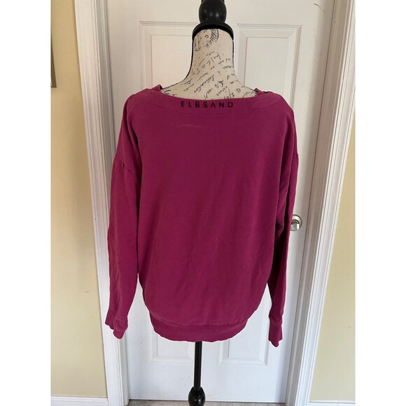 Elbsand Damen Sweatshirt ESFinnia Pink Activewear Pullover Sweater Jumper Lila L - Picture 4 of 11